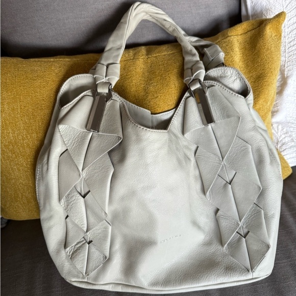 Elegant lite stone leather shoulder Handbag - Picture 3 of 8